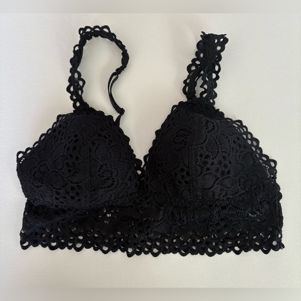 Aerie Black Lace Bralette Size Medium
